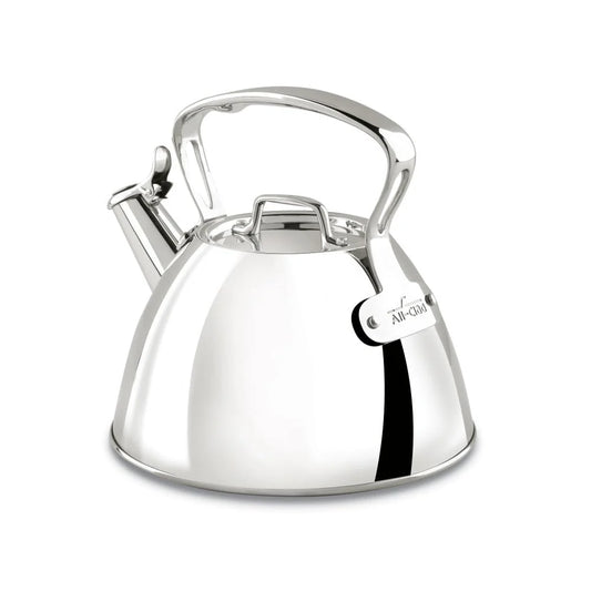 All-Clad Specialty Stainless Steel Tea Kettle 2 Quart Induction Cookware Silver - View 1
