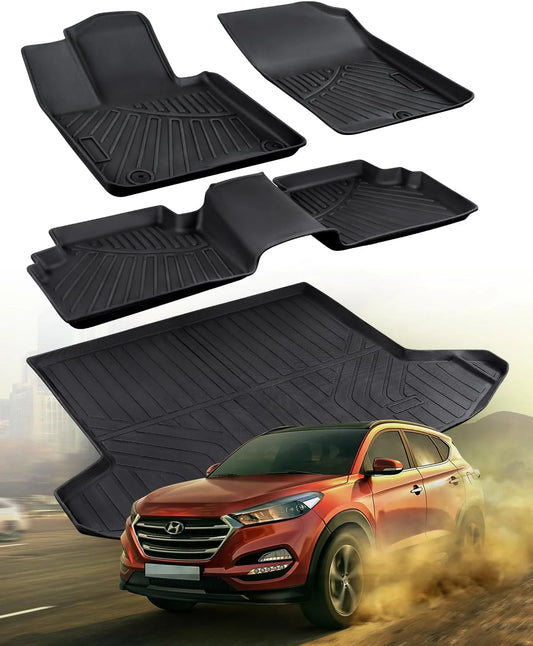 All Weather Floor mats & Trunk mat for Hyundai Tucson 2022 2023 2024 2025(Not for PHEV) - View 1