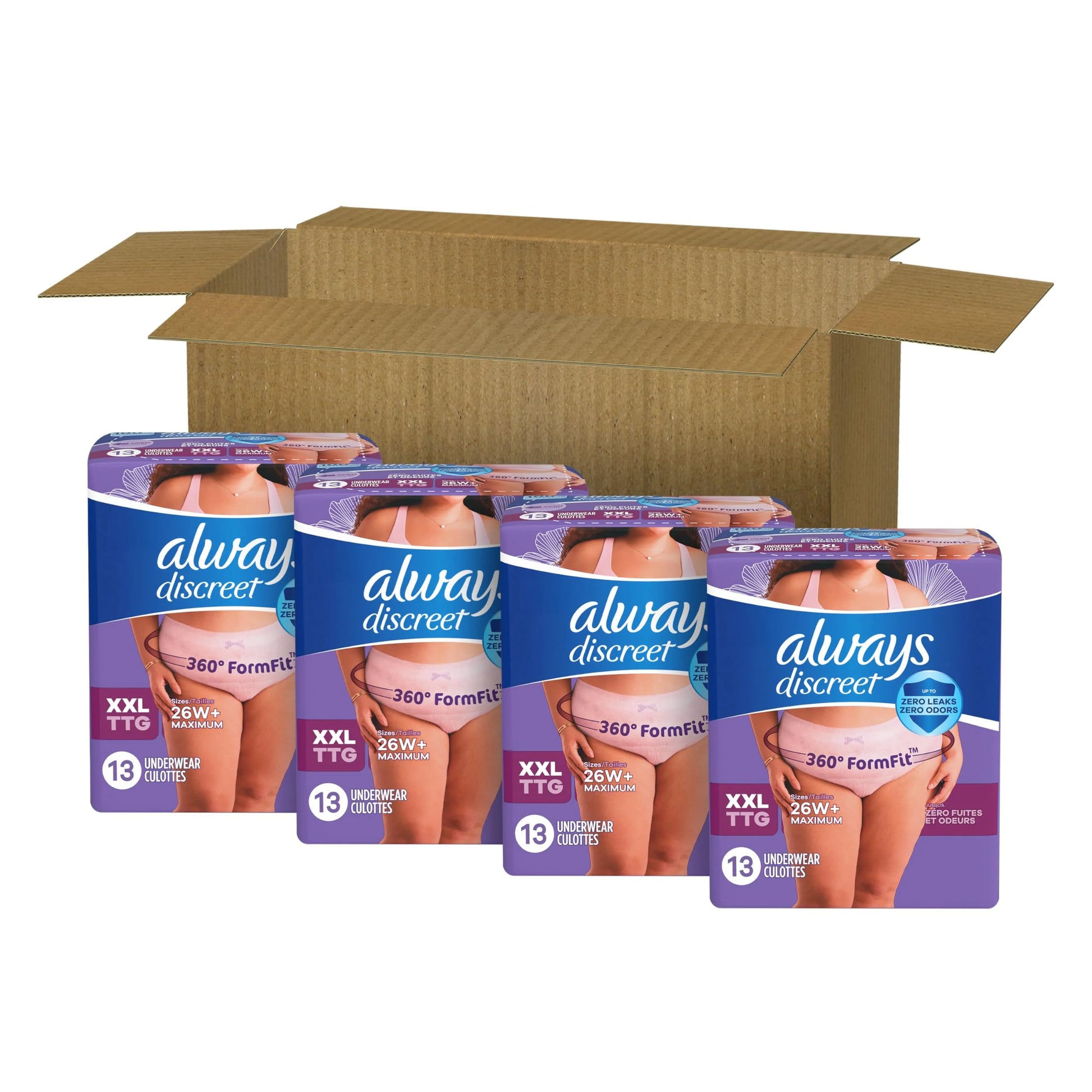 Always Discreet Adult Incontinence Underwear for Women and Postpartum Underwear, XXL, 52 CT - View 11