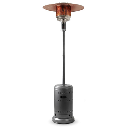 Amazon Basics 46,000 BTU Outdoor Propane Patio Heater with Wheels, Slate Gray - View 1