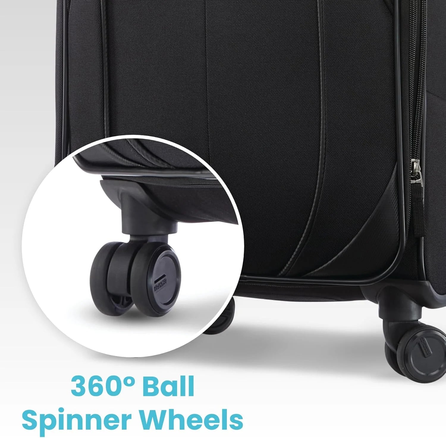 Classic Blue Softside American Tourister 4 KIX 2.0 Expandable Softside Luggage with Spinner Wheels, 24 SPINNER, CLASSIC BLUE, Good Condition condition - View 8