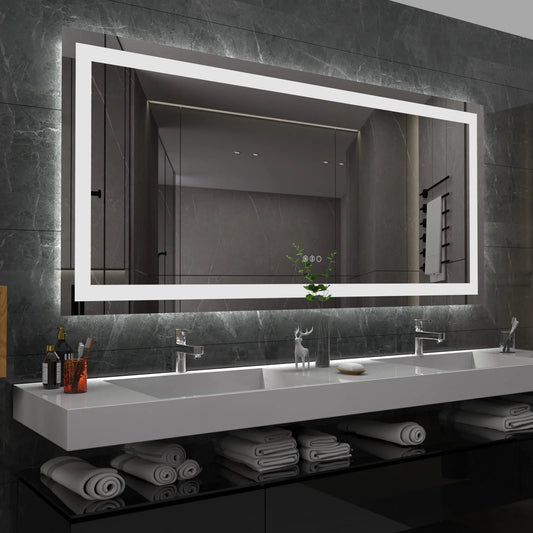 Amorho LED Bathroom Mirror 60x 36 - View 1