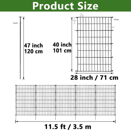 ARIFARO Decorative Garden Fence 5 Panels - View 4