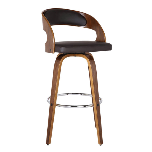 Armen Living Shelly 26" Mid Century Modern Swivel Bar Stool - View 1