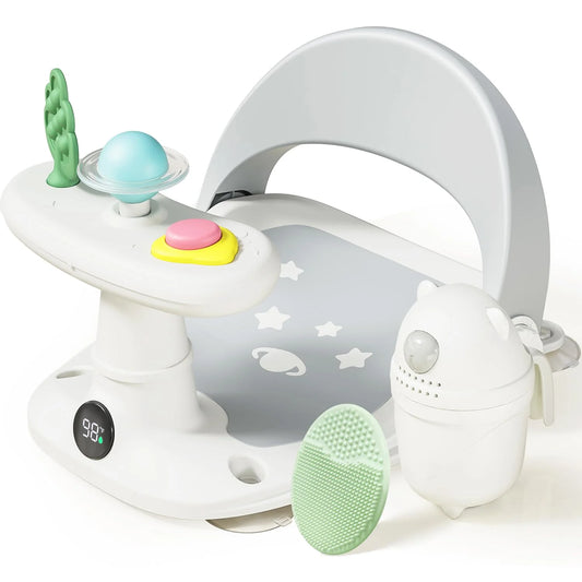 Baby Bath Seat for Babies 6 Months & Up Non-Slip Infant Bathtub Chair Gray - View 1