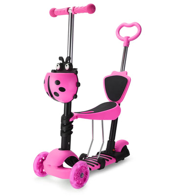 Banana Bike & LAVA Sport 3 Wheeled Mini Riding Scooter for Kids - Light Up Wheels - Height Adjustable and Removable Seat for Toddlers