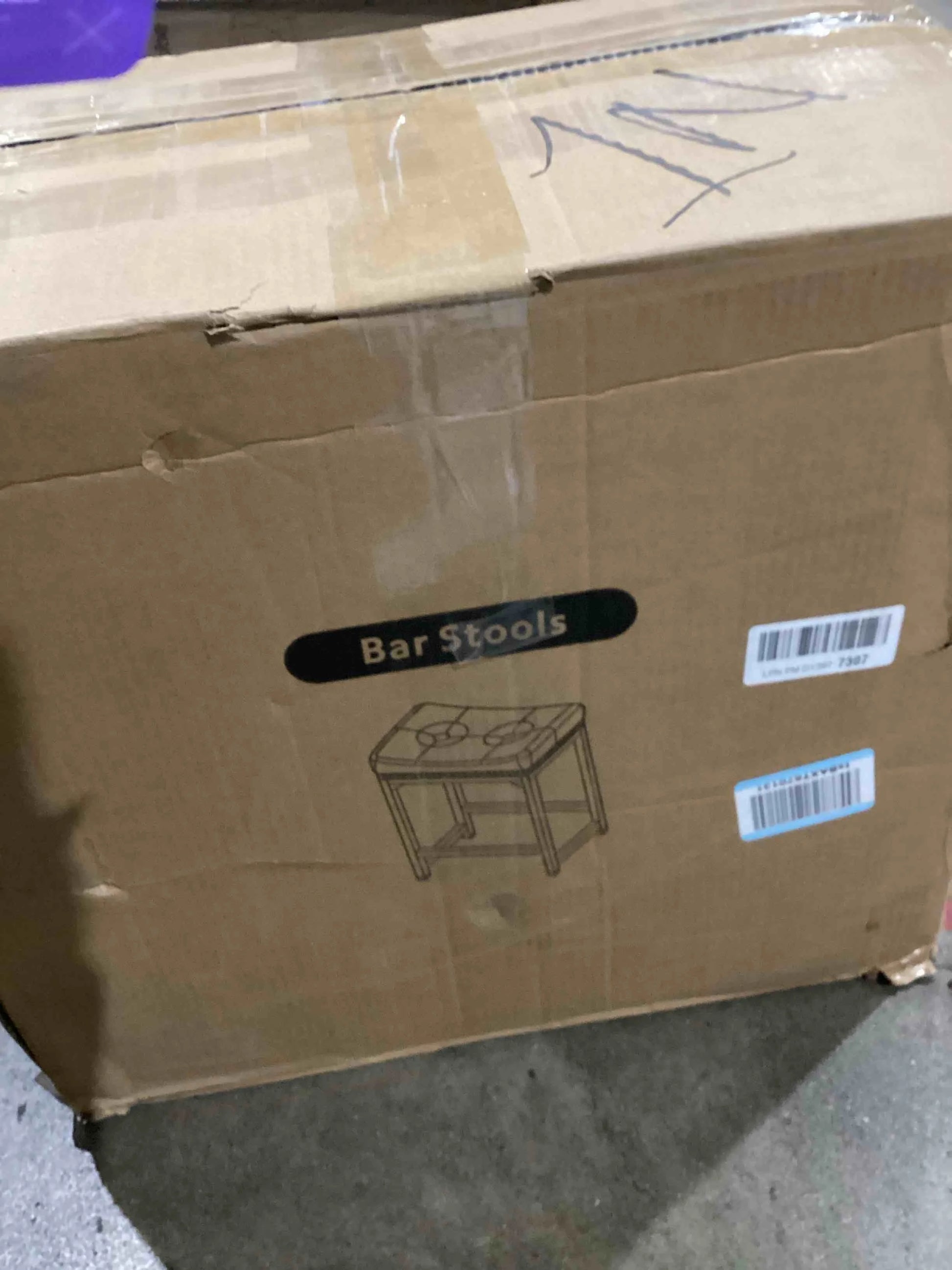 White & Gold N/A Bar Stools Set of 4 Counter Height, White & Gold, Good Condition condition - View 2
