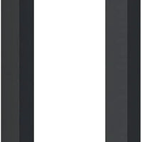 BARNSMITH 24" Barn Door Push Pull Handle, Square Commercial Door Handle, Stainless Steel Rectangular Shape Entrance Entry Office Store Front Garage Handle Pull Set, Matte Black Finish