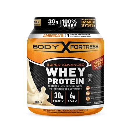 Vanilla Protein Powder Body Fortress Super Advanced Whey Protein Powder Vanilla 1.74 lb, Brand New condition - View 1