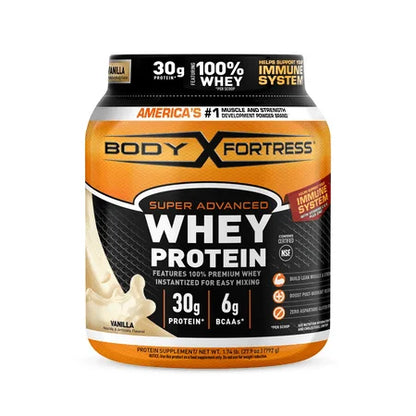 Vanilla Protein Powder Body Fortress Super Advanced Whey Protein Powder Vanilla 1.74 lb, Brand New condition - View 1