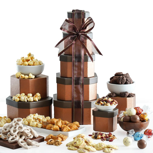 Broadway Basketeers Gourmet Food Gift Basket Tower - View 1