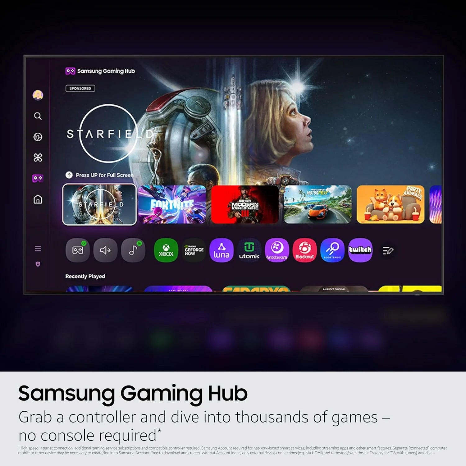 SAMSUNG 55-Inch Class Crystal UHD U8000F 4K Smart TV (2025 Model) - View 5