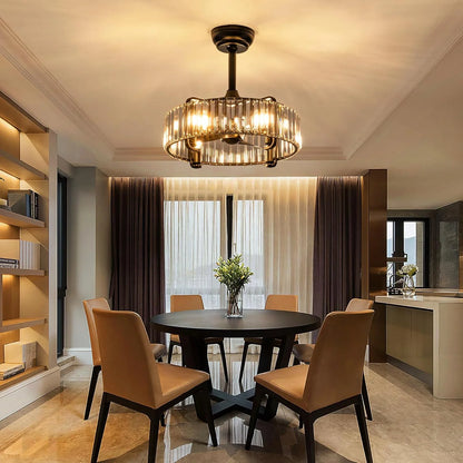 Crystal Ceiling Fan with Light Remote - View 10