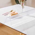 Custom 1.5mm Thick Frosted Table Cover Protector 42 x 88 Inch Waterproof PVC Protective Table Pad Transparent Mat for Coffee Table, Dining Room Table, Office Desk, End Table/Night Stand 42" x 88" Frosted 1.5mm