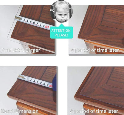 Frosted PVC Custom 1.5mm Thick Frosted Table Cover Protector 42 x 88 Inch Waterproof PVC Protective Table Pad Transparent Mat for Coffee Table, Dining Room Table, Office Desk, End Table/Night Stand 42" x 88" Frosted 1.5mm, Good Condition condition - View 10