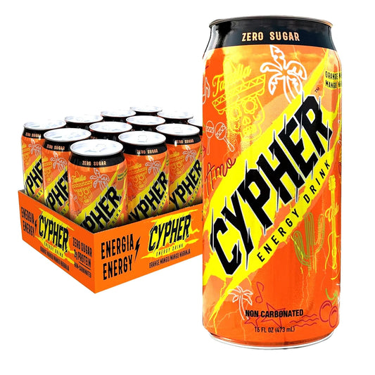 Cypher Orange Mango Zero Sugar Energy Drink - 12-Pack, 16 oz Cans - View 1