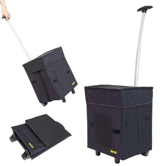 dbest products Smart Cart, BLACK Collapsible Rolling Utility Cart - View 1