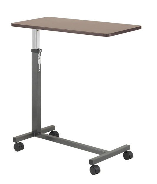 Drive Medical 13067 Non Tilt Top Overbed Table with Wheels and Secure Height Adjustment - View 1