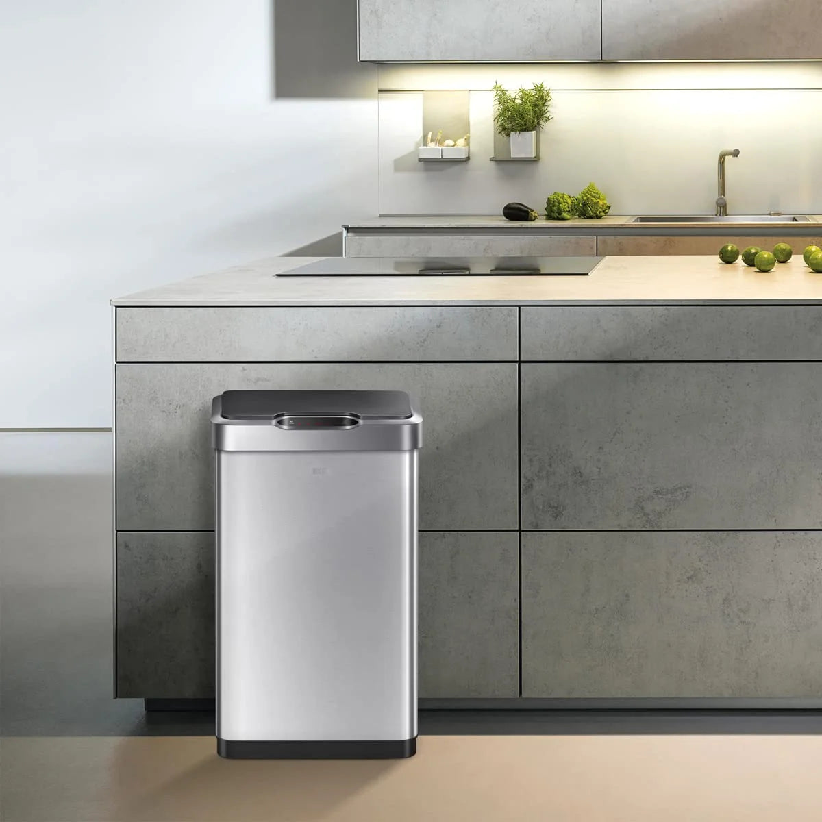 EKO Mirage-T 50 Liter / 13.2 Gallon Touchless Rectangular Motion Sensor Trash Can - View 10
