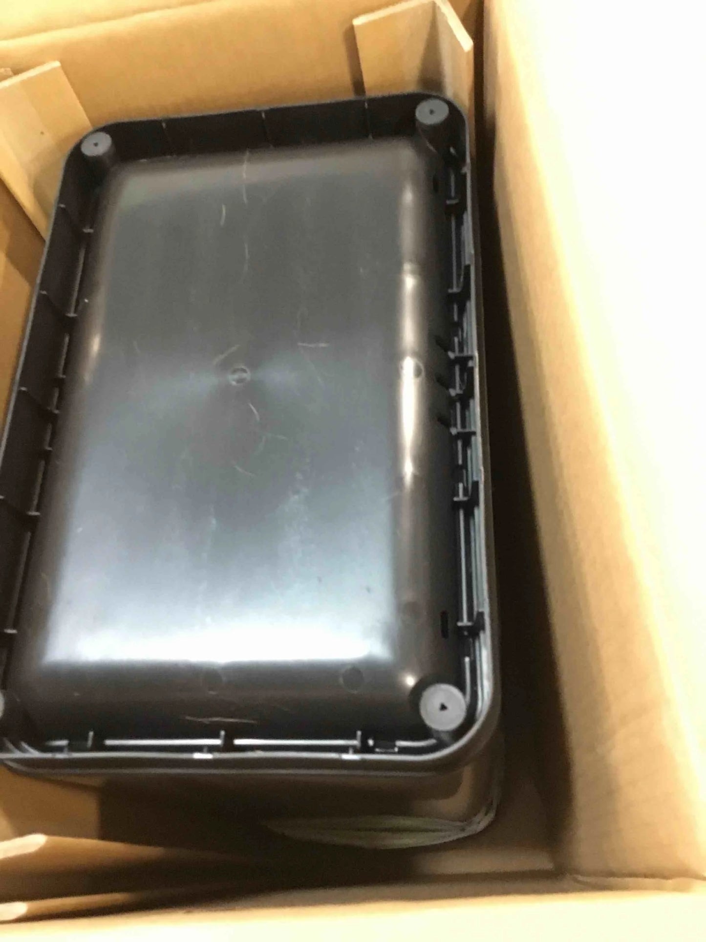 Brushed Stainless Steel Stainless Steel EKO Mirage-T 50 Liter / 13.2 Gallon Touchless Rectangular Motion Sensor Trash Can, Brushed Stainless Steel Finish, Good Condition condition - View 2
