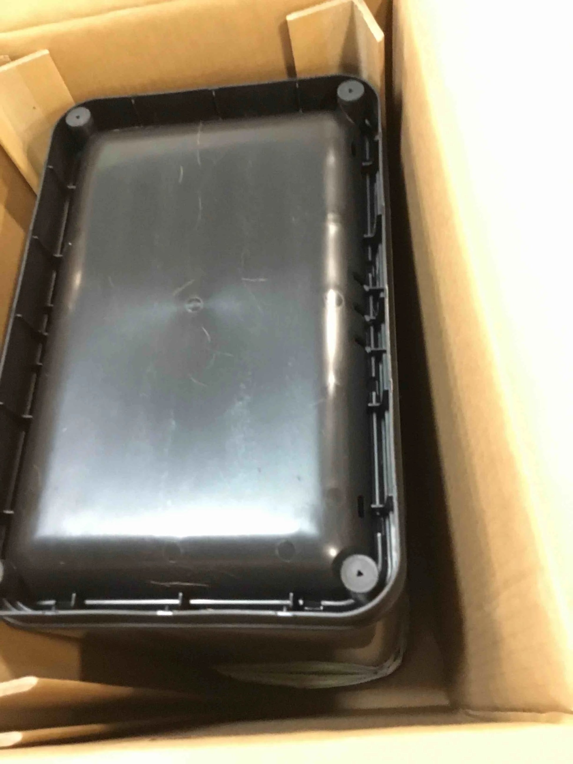 Brushed Stainless Steel Stainless Steel EKO Mirage-T 50 Liter / 13.2 Gallon Touchless Rectangular Motion Sensor Trash Can, Brushed Stainless Steel Finish, Good Condition condition - View 2