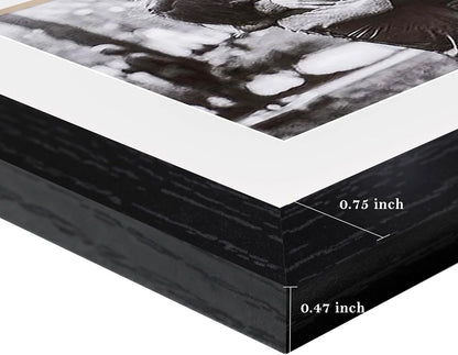 Black Wood eletecpro 8x20 Collage Picture Frame with 1 Mat Display 4Pcs 4x6 Photos or 1Pc 8x20 Picture without Mat, Picture Frames Collage Wall Decor Home Decor for Wall, Black, Brand New condition - View 4