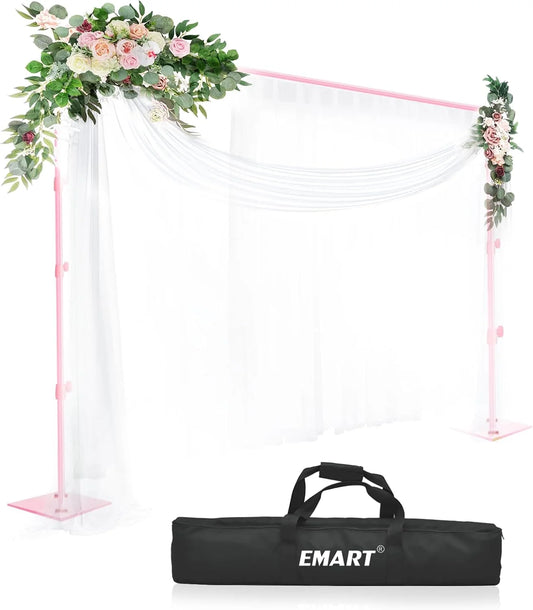 EMART Heavy Duty Backdrop Stand 8.5x10ft Adjustable Background Support System - Pink - View 1