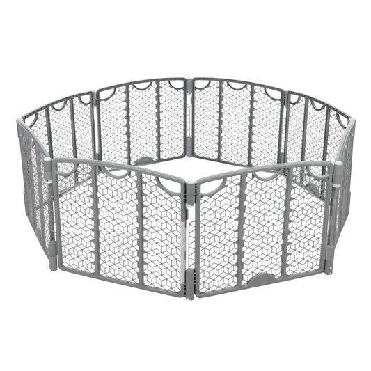 Evenflo Versatile Play Space Adjustable Play Area, Plastic, 8-Panel (Cool Gray) - View 1