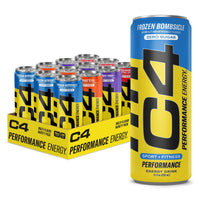 (EXP : 01/2026) C4 Energy Drinks Variety Pack, Sugar Free Pre Workout Performance Drink With No Artificial Colors or Dyes, Zero Calorie, Coffee Substitute or Alternative, 4 Flavor Variety 12 Pack