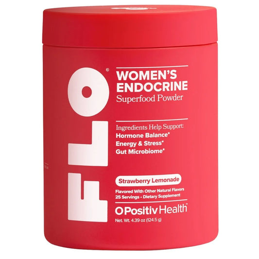 O Positiv FLO Endocrine Superfood Powder - Strawberry Lemonade - View 1