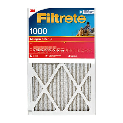 Filtrete 16x25x4 Air Filter, MPR 1000, MERV 11, Allergen Defense 12-Month, 4-Inch Air Filters, 4 Filters (15.88 in x 24.56 in x 4.31 in)
