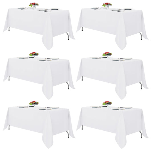 White Tablecloths for Rectangle Tables - View 1