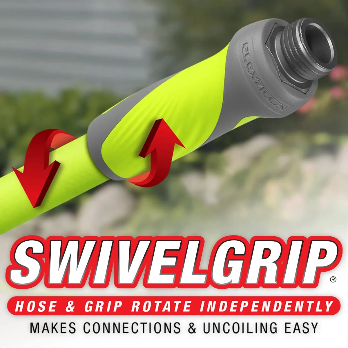 ZillaGreen PVC Flexzilla Garden Hose with SwivelGrip, 5/8 in. x 75 ft., Heavy Duty, Lightweight, Drinking Water Safe, ZillaGreen - HFZG575YWS-E, As Is condition - View 6