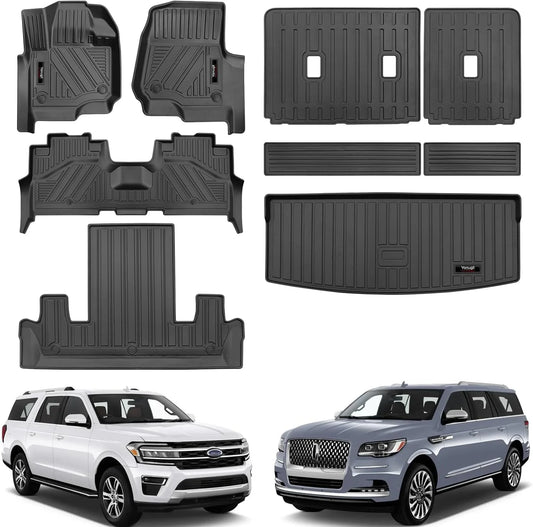 2018-2025 Ford Expedition/Lincoln Navigator 7 Seater Floor Mats - View 1