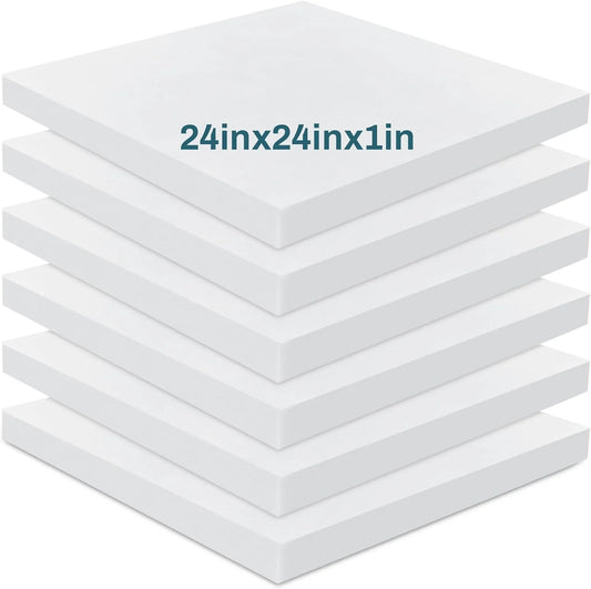Frienda 6 Pack Upholstery High Density Foam Cushion White Square Seat Replacement Cushion - View 1