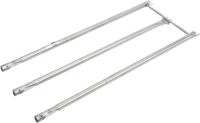 Gassaf Burner Tube Set Replacement for Weber 67820 67722, Genesis 300 Series E310 E320 EP310 EP320 S310 S320 (2007-2010)with Side Control Knobs, 34-1/4 inch 304 Stainless Steel durable Burner 34-1/4" x 12-3/4"