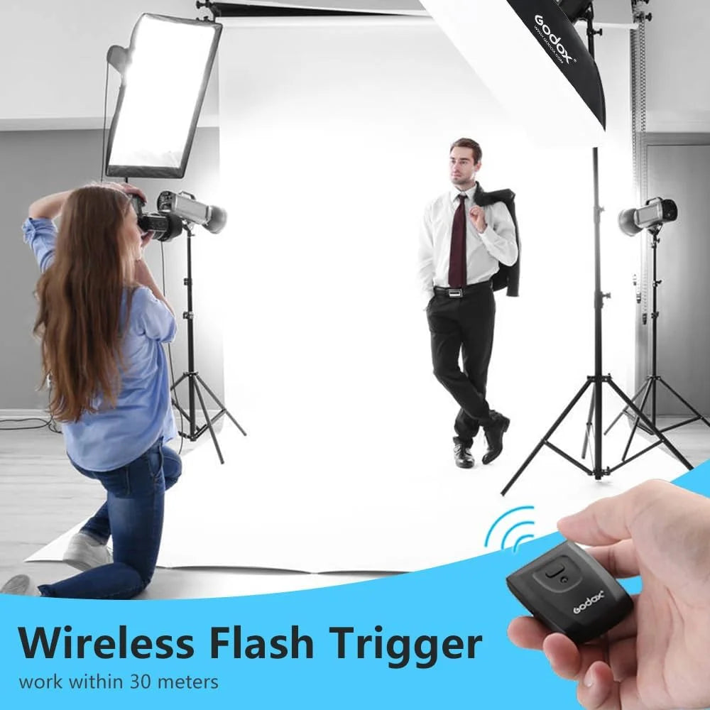 product Godox Professional Studio Flash Kit for Photography, Strobe Lights Softbox Lighting Kit, 2x180W 5600K Compact Monolights with Flash Trigger, Softbox, Light Stands, Good Condition condition - View 7