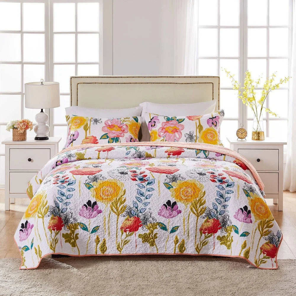 Greenland Home Fashions 3pc Full/Queen Watercolor Dream Quilt & Sham Set - View 5