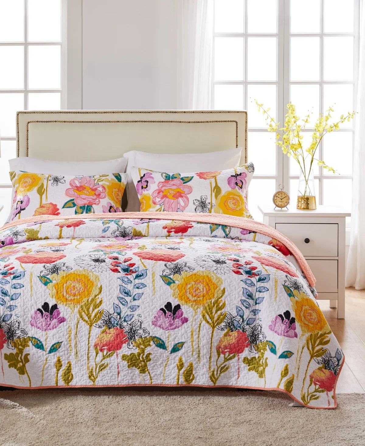Greenland Home Fashions 3pc Full/Queen Watercolor Dream Quilt & Sham Set - View 6