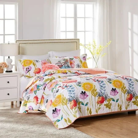 Greenland Home Fashions 3pc Full/Queen Watercolor Dream Quilt & Sham Set - View 7