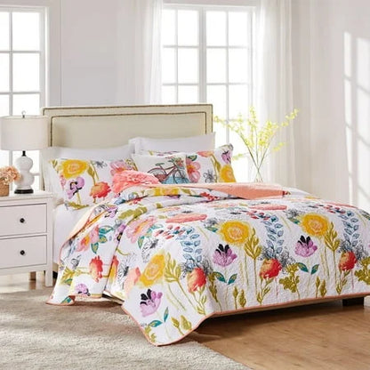 Greenland Home Fashions 3pc Full/Queen Watercolor Dream Quilt & Sham Set - View 7