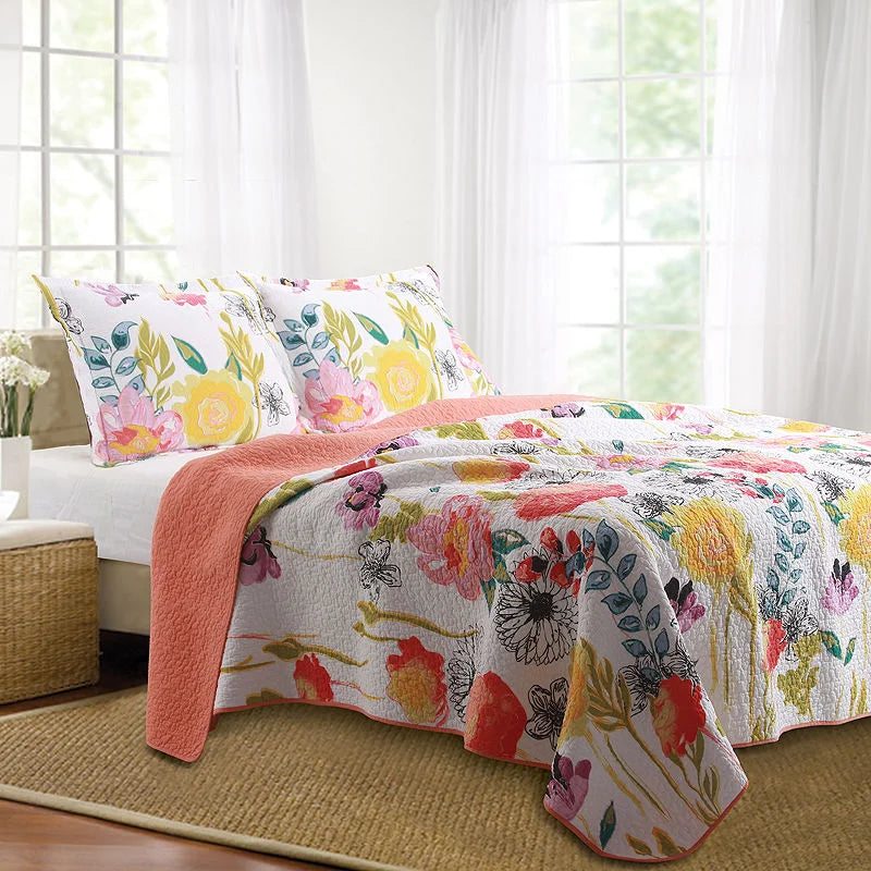 Greenland Home Fashions 3pc Full/Queen Watercolor Dream Quilt & Sham Set - View 8