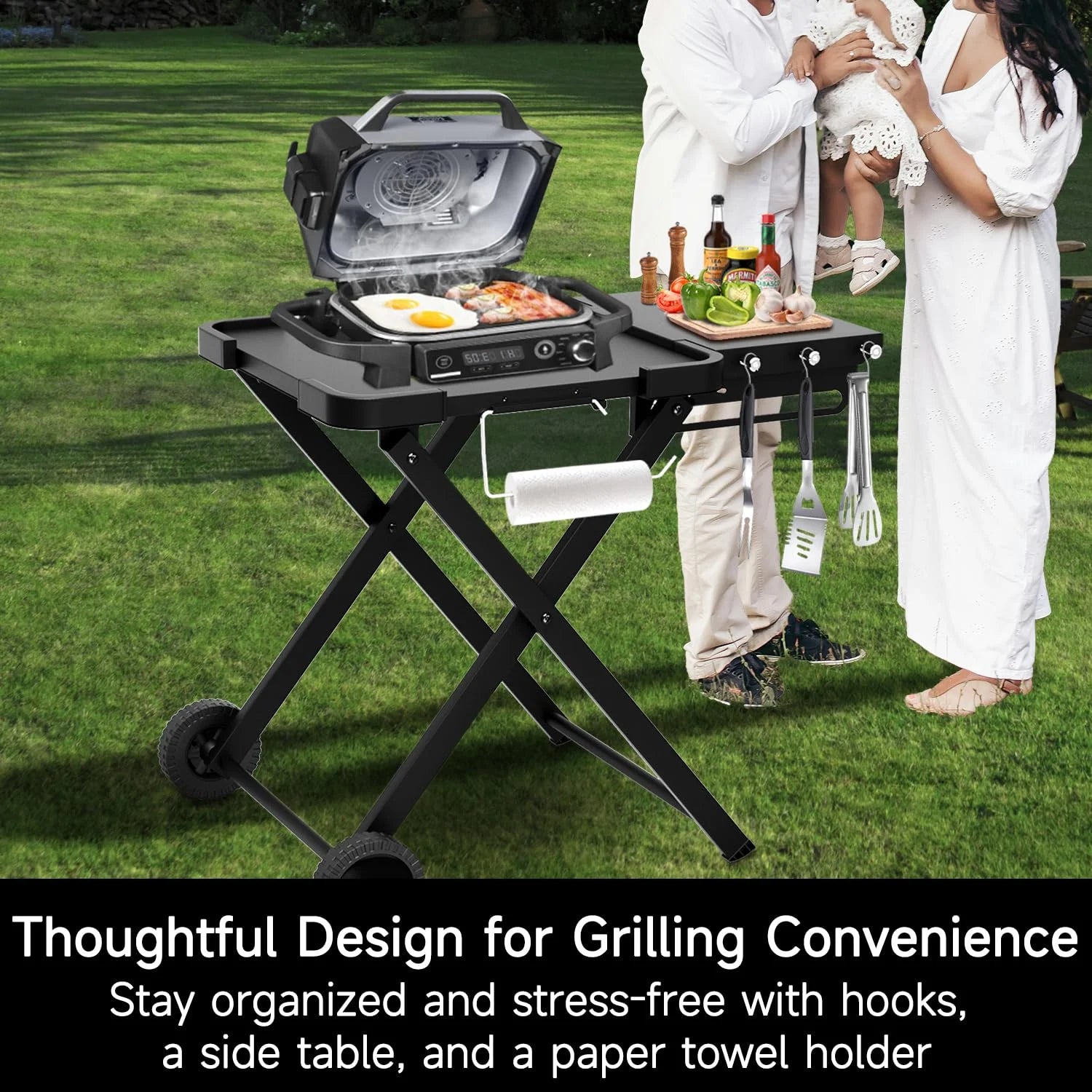 Portable Grill Stand for Ninja Woodfire Pizza Oven - View 4