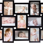HELLO LAURA Picture Frames Collage Wall Decor - 21 Picture Collage Frames for 4x6 Photos Display Wall Hanging Gallery Frame Set Photo Collage Frame for Home Living Room - Black
