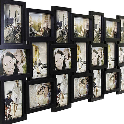 Black Mixed materials HELLO LAURA Picture Frames Collage Wall Decor - 21 Picture Collage Frames for 4x6 Photos Display Wall Hanging Gallery Frame Set Photo Collage Frame for Home Living Room - Black, Brand New condition - View 10