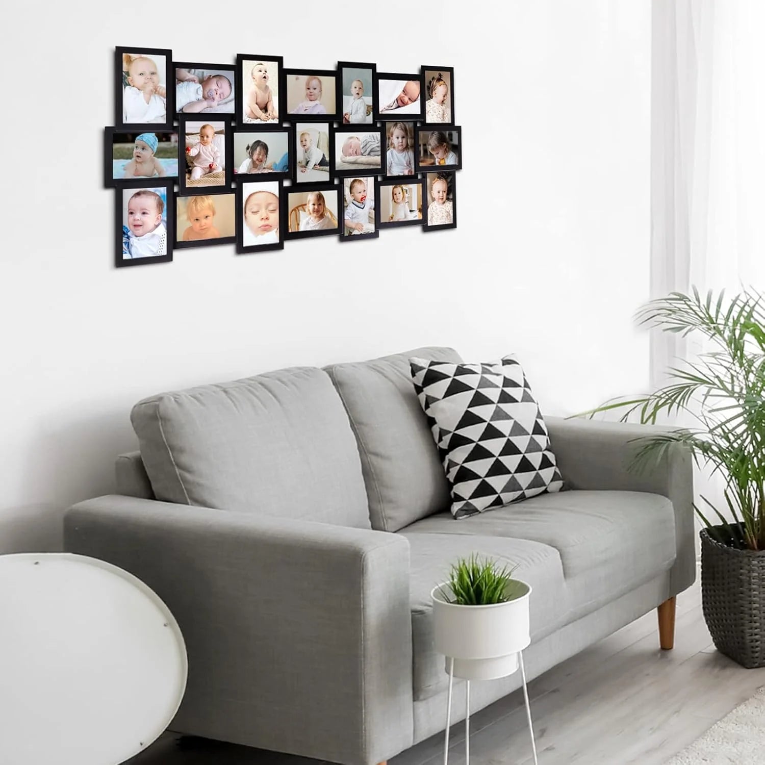 Black Mixed materials HELLO LAURA Picture Frames Collage Wall Decor - 21 Picture Collage Frames for 4x6 Photos Display Wall Hanging Gallery Frame Set Photo Collage Frame for Home Living Room - Black, Brand New condition - View 5