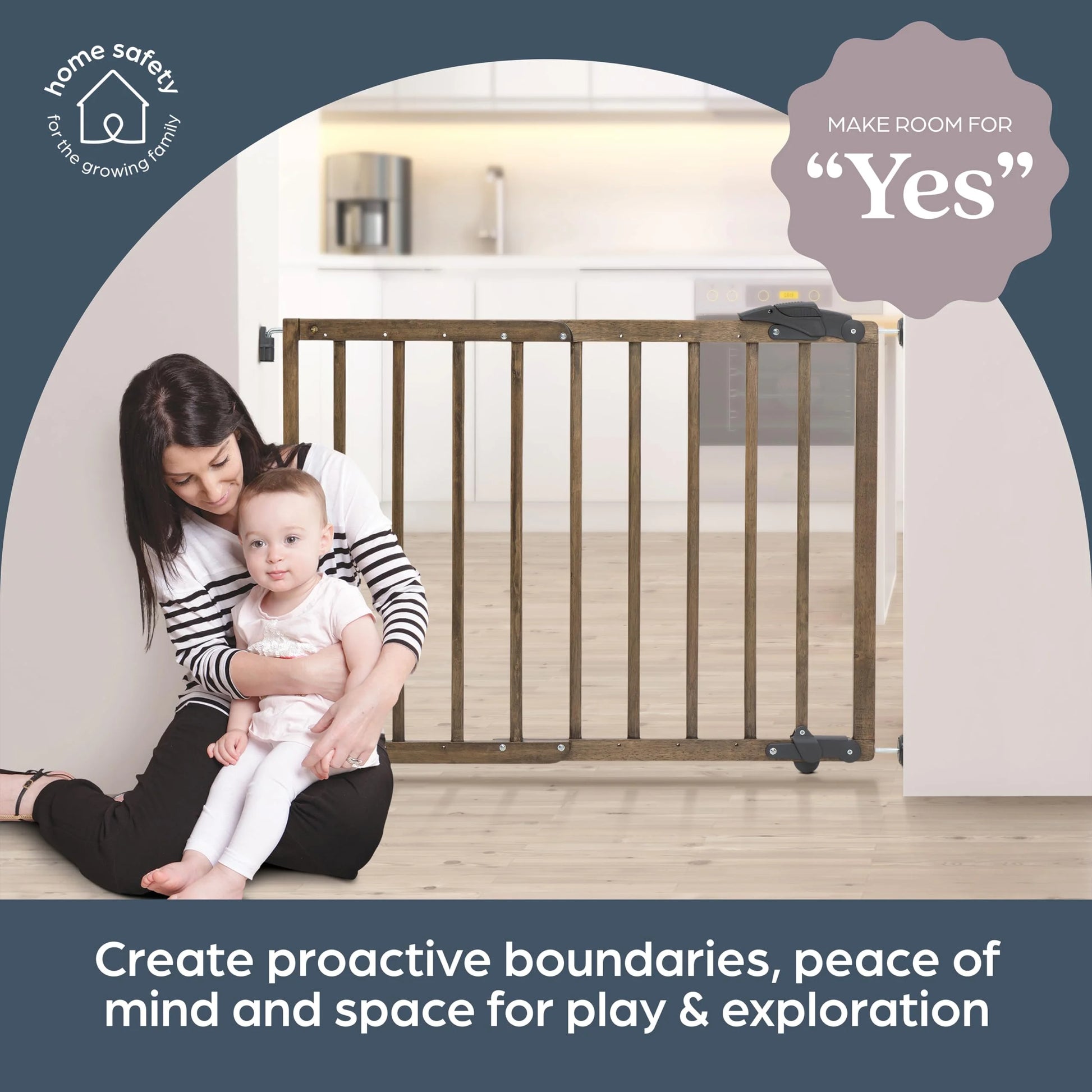 Rustic Wood Dreambaby 27.5-41" Nottingham Rustic Wooden Baby Gate for Stairs and Doorways, As Is condition - View 10