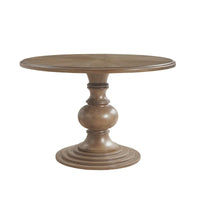 Lexi 46” Round Dining Table with Pedestal Base Color: Reclaimed Walnut