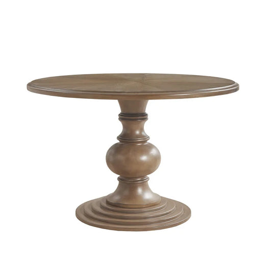 Lexi 46” Round Dining Table with Pedestal Base - Reclaimed Walnut - View 1