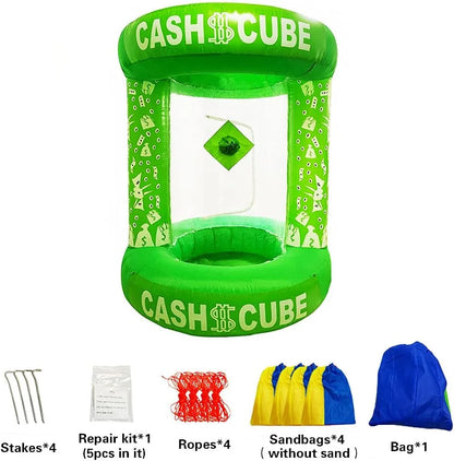 Inflatable Cash Cube Booth - Green - View 5